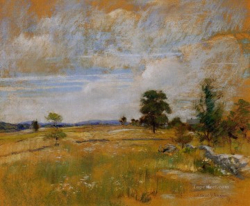 地味なシーン Painting - コネチカット州の風景 印象派の風景 ジョン・ヘンリー・トワクトマン